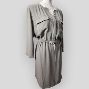 Maurices 3/4 Sleeve Button Down Shirt Dress Drawstring Waist Dress size XL